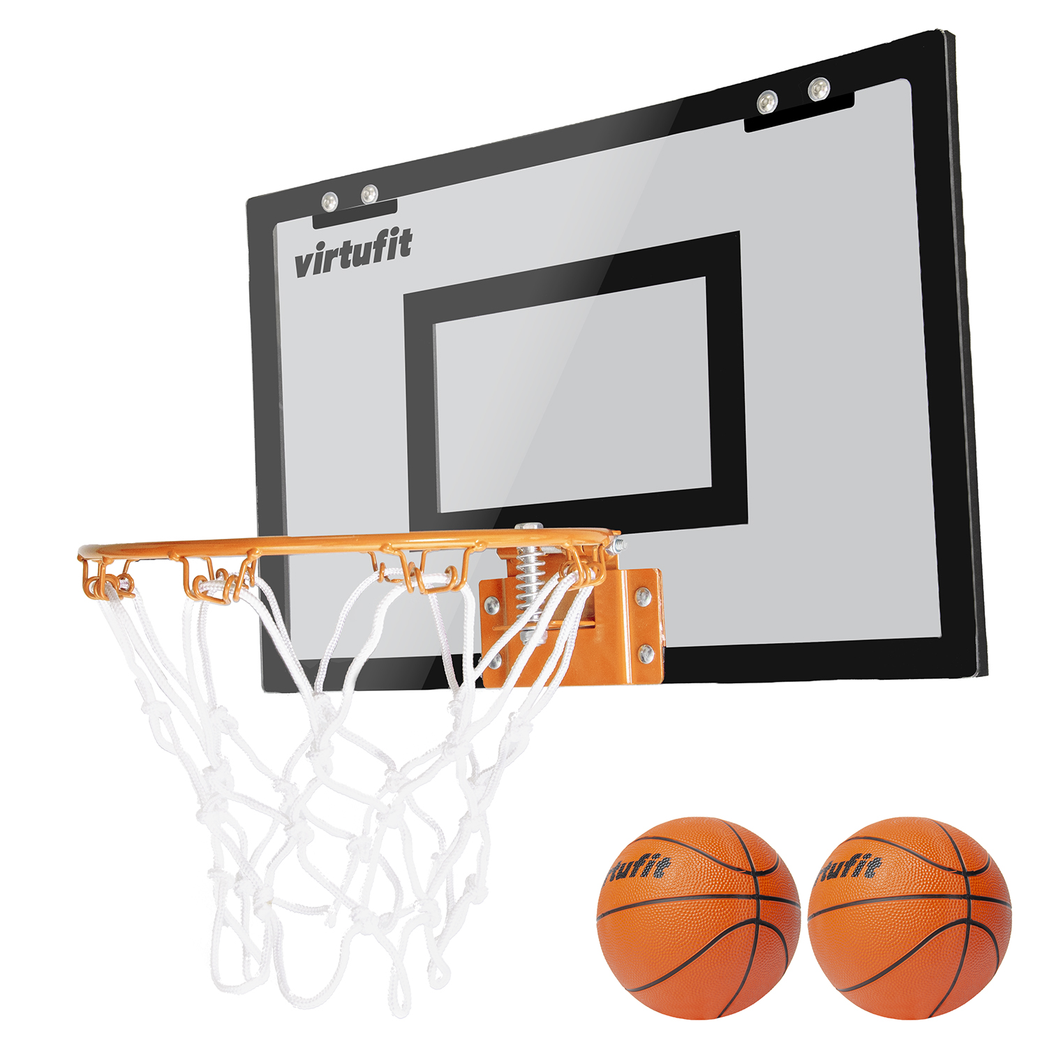 ticket weekend identificatie VirtuFit Pro Mini Basketbalbord met 2 Ballen en Pomp - Zwart | Fitwinkel.be