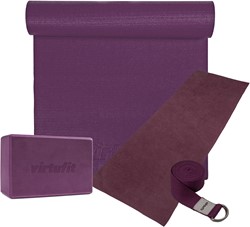 VirtuFit Premium Yoga Kit - 4-Piece - Mulberry