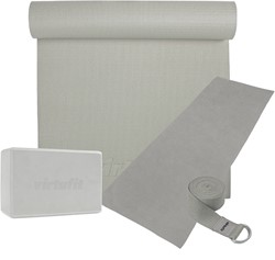 VirtuFit Premium Yoga Kit - 4-Piece - Natural Grey