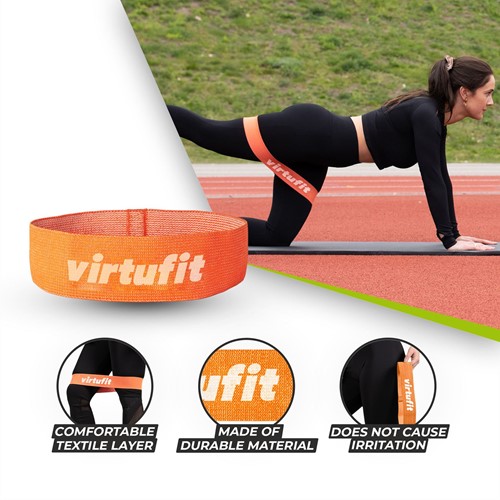 VirtuFit Mini Weerstandsband - Katoen - Oranje - Licht-3
