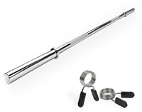 VirtuFit Halterstang - 120 cm - Veerclipsluiting - 30 mm