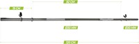 VirtuFit Halterstang - 120 cm - Veerclipsluiting - 30 mm-2