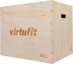 VirtuFit Houten Plyo Box 3-in-1 - Groot - 50 x 60 x 75 cm