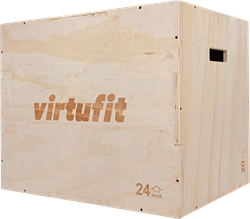 VirtuFit Plyo Box 3-en-1 en bois - Grand - 50 x 60 x 75 cm