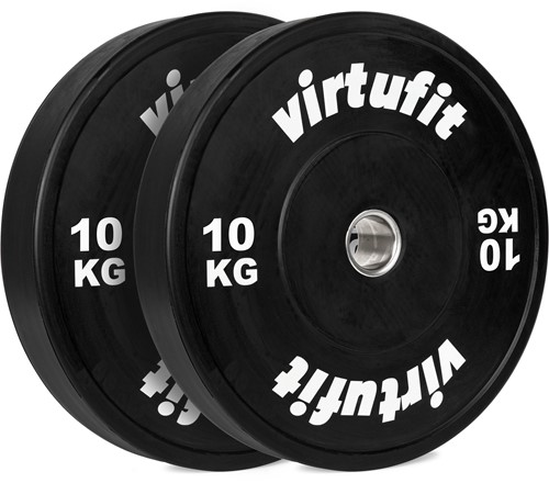 VirtuFit Bumper Plate - Olympische Halterschijf van Rubber - 50 mm - set 2 x 10 kg