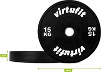 VirtuFit Bumper Plate - Olympische Halterschijf van Rubber - dikte
