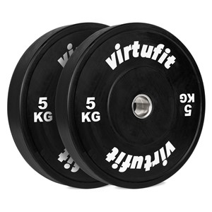 VirtuFit Bumper Plate - Olympische Halterschijf van Rubber - 50 mm - set 2 x 5 kg