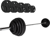 VirtuFit Olympische Gietijzeren Halterset - 170 kg-2