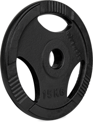 VirtuFit Disque d'Haltère Olympique en Fonte - 50 mm - 15 kg