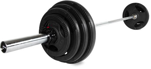 VirtuFit Olympische Gietijzeren Halterset - 120 kg