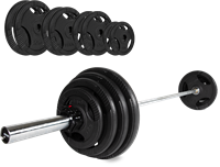 VirtuFit Olympische Gietijzeren Halterset - 120 kg-2