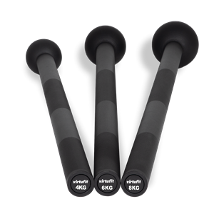 VirtuFit Macebell Set - Zwart - 4, 6, 8 Kg