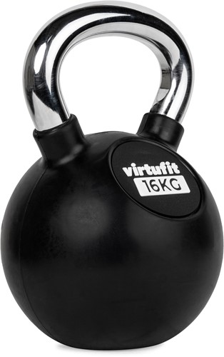 VirtuFit Kettlebell - Rubber/Chroom - 16 kg