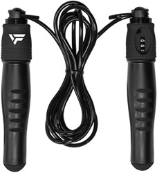 Corde à sauter ajustable VirtuFit - Avec compteur - Noir/Gris