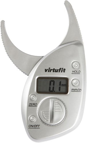 VirtuFit Digitale Huidplooimeter - Vetpercentagemeter - Vetmeter - Grijs