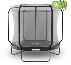 Trampoline VirtuFit Premium avec filet de sécurité - Noir - 251 cm
