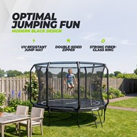 Trampoline VirtuFit Premium avec filet de sécurité - Noir - 366 cm-3