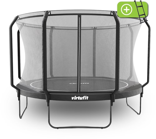 Trampoline VirtuFit Premium avec filet de sécurité - Noir - 366 cm