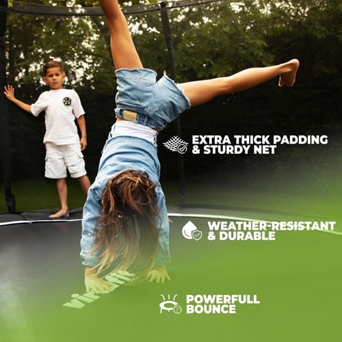 VirtuFit Premium Trampoline met Veiligheidsnet - Zwart - 305 cm-3