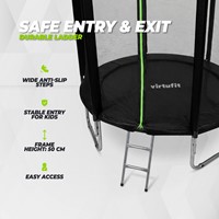 Trampoline VirtuFit avec filet de sécurité - Noir - 183 cm-3