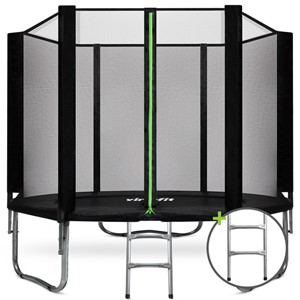 VirtuFit Trampoline Met Veiligheidsnet - Zwart - 251 Cm