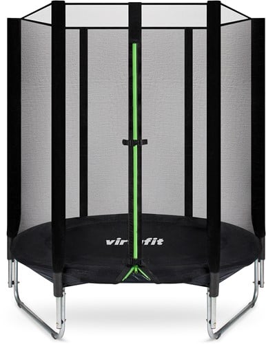 VirtuFit Kindertrampoline met Veiligheidsnet - Zwart - 140 cm