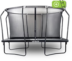 VirtuFit Trampoline Rectangulaire Premium avec Filet de Sécurité - Noir - 244 x 366 cm