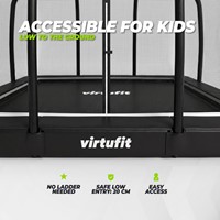 VirtuFit Premium Inground Trampoline met Veiligheidsnet - Zwart - 244 x 366 cm-3