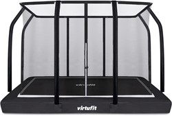 VirtuFit Premium Inground Trampoline met Veiligheidsnet - Zwart - 244 x 366 cm