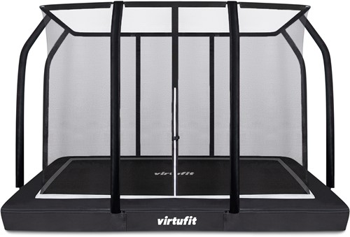 VirtuFit Premium Inground Trampoline met Veiligheidsnet - Zwart - 244 x 366 cm