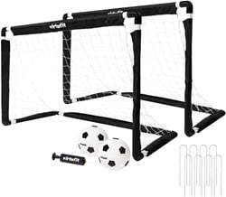VirtuFit Buts de football pour enfants avec 2 ballons et pompe - Buts de football - 92 x 64 cm