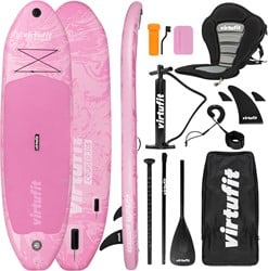 VirtuFit Supboard Cruiser 305 - Rose - Avec siège kayak, accessoires et sac de transport