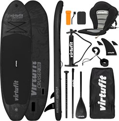 VirtuFit Supboard Cruiser 305 - Noir - Avec siège de kayak, accessoires et sac de transport