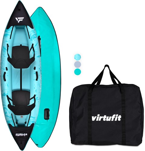 VirtuFit Kayak 335 - Turquoise - Met Kajak zitjes en draagtas