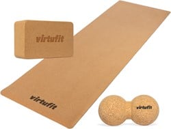 VirtuFit Kit de Yoga Premium en liège - 3 pièces - Ecologique