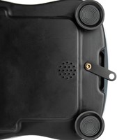 Detailopname van de onderzijde van de VirtuFit Trilplaat met de stevige anti slip doppen voor maximale stabiliteit.