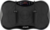 Bovenaanzicht van de VirtuFit Trilplaat inclusief de meegeleverde weerstandskabels voor een veelzijdige krachttraining.