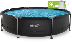 Piscine Ronde VirtuFit - Ø305 x 76 cm - Anthracite - Inclus Pompe Filtrante