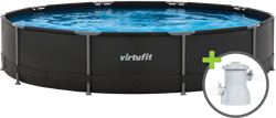 VirtuFit Piscine ronde - 366 cm - Avec Filtration Pompe