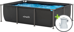 VirtuFit Rechthoekig Zwembad - 260 x 180 cm - Inclusief Filterpomp