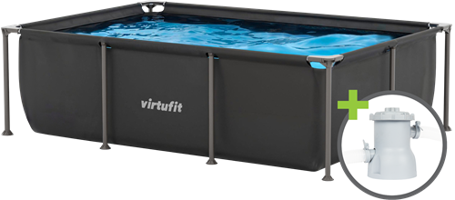 VirtuFit Rechthoekig Zwembad - 260 x 180 cm - Inclusief Filterpomp - Tweedekans
