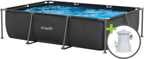 VirtuFit Rechthoekig Zwembad - 300 x 210 cm - Inclusief Filterpomp