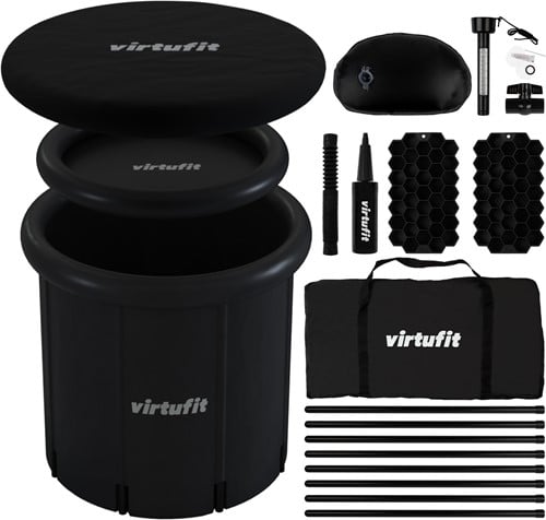 VirtuFit IJsbad XXL - 375 Liter - Antraciet - Inclusief accessoires