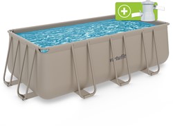 Piscine Rectangulaire VirtuFit 400 x 200 x 122 cm - Beige - Avec Pompe Filtrante