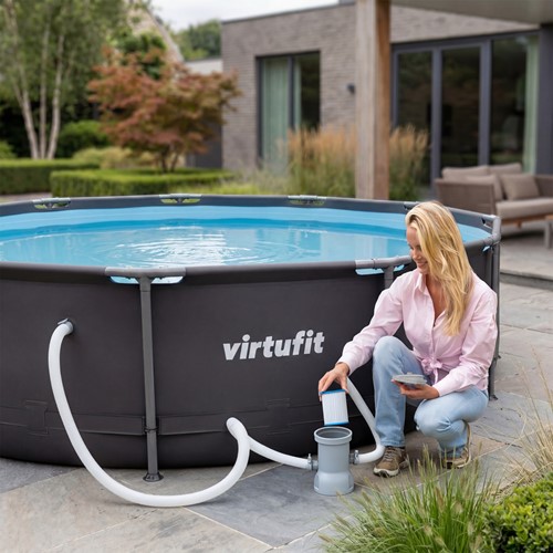 VirtuFit Pompe à Filtre à Cartouche pour Piscine - 530G/H-2
