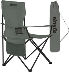 VirtuFit Opvouwbare Camping Stoel - Strandstoel - Grijs