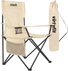 VirtuFit Foldable Camping Chair - Chaise de plage - Beige