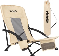 VirtuFit Chaise de plage pliable - Beige