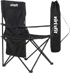 VirtuFit Foldable Camping Chair - Chaise de plage - Noir