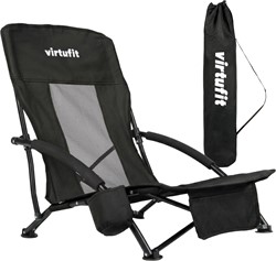 VirtuFit Chaise de plage pliable - Noir